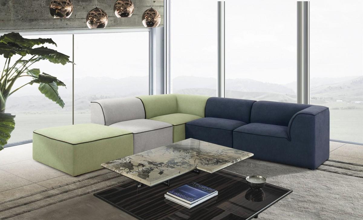 

    
Modern Modular Green, Blue & Grey Fabric Sectional Sofa VIG Divani Casa Polo

