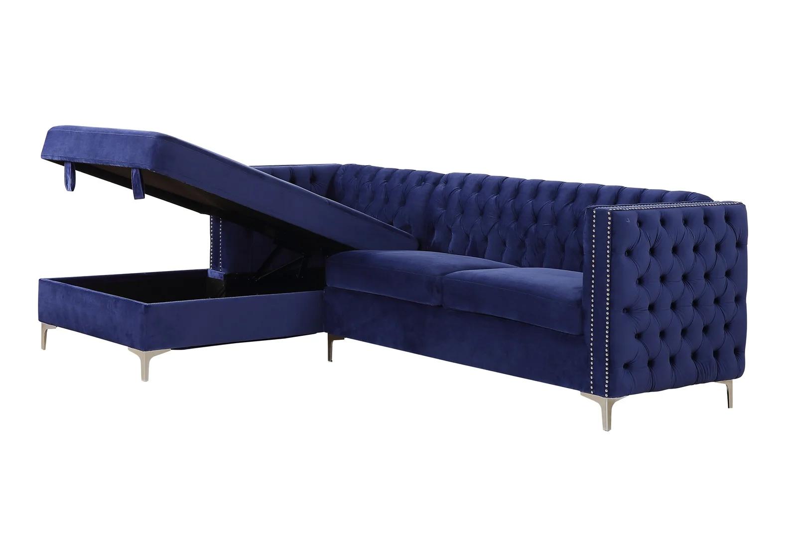 

    
Acme Furniture Sullivan L-shape Sectional Navy blue 55490-3pcs
