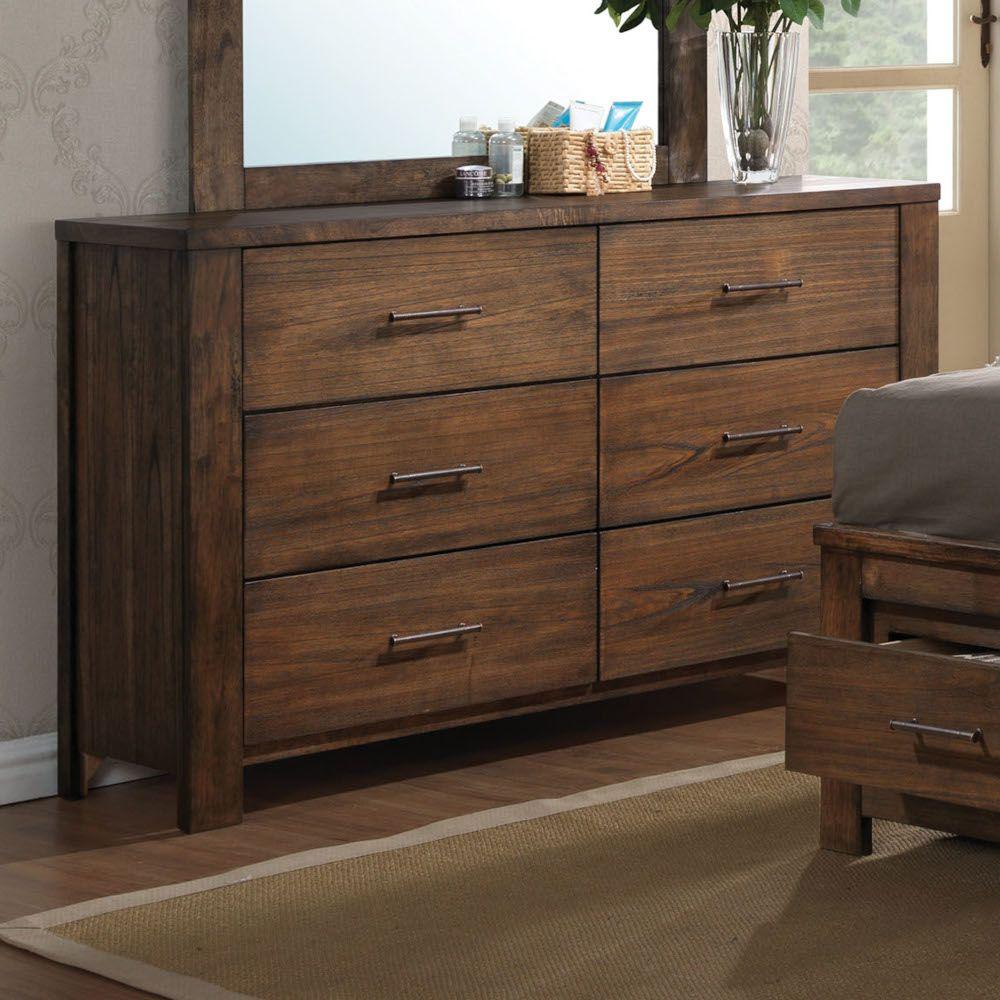 

    
Modern Oak Solid Wood Dresser With Mirror Acme Merrilee 21685-D-2PCS
