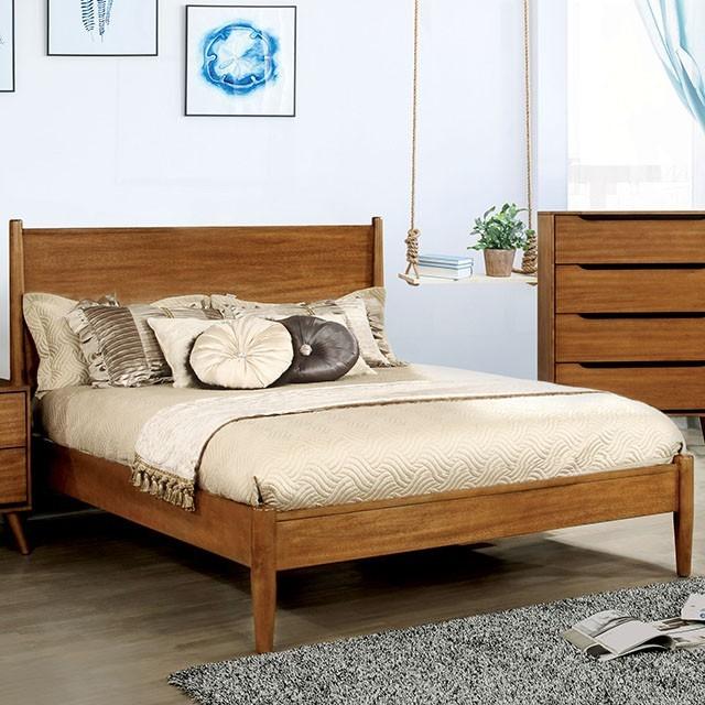 Modern Panel Bed Lennart Full Bed CM7386A-F CM7386A-F in Oak 
