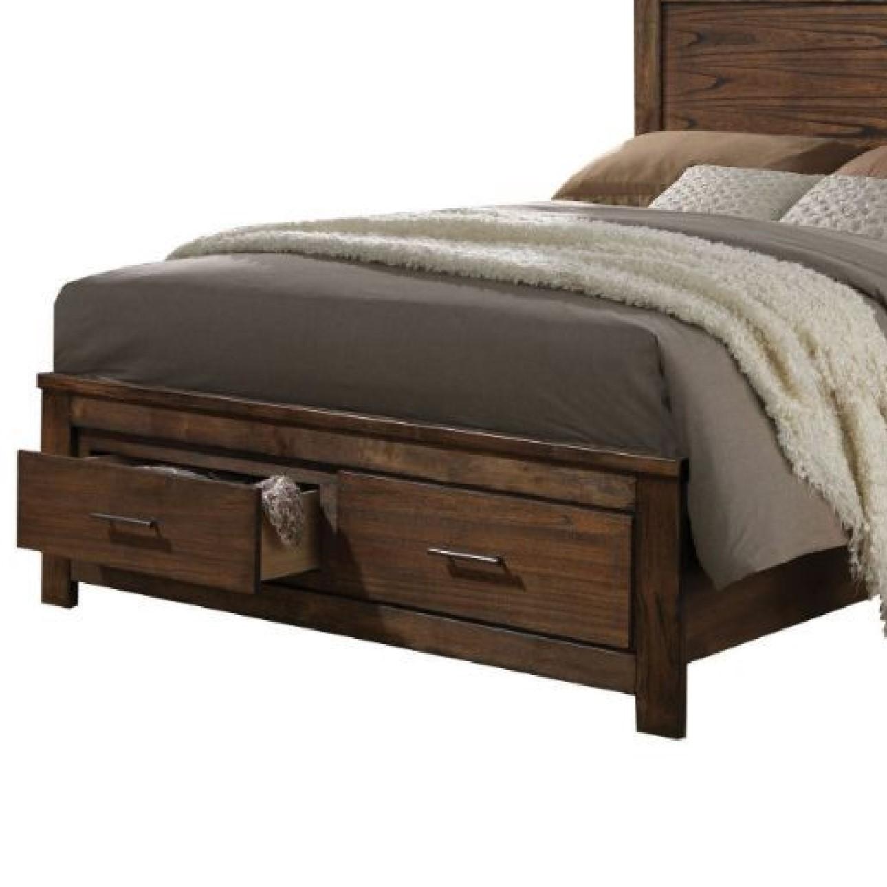 

    
Modern Oak Solid Wood King Storage Bed Acme Merrilee 21680Q-Q
