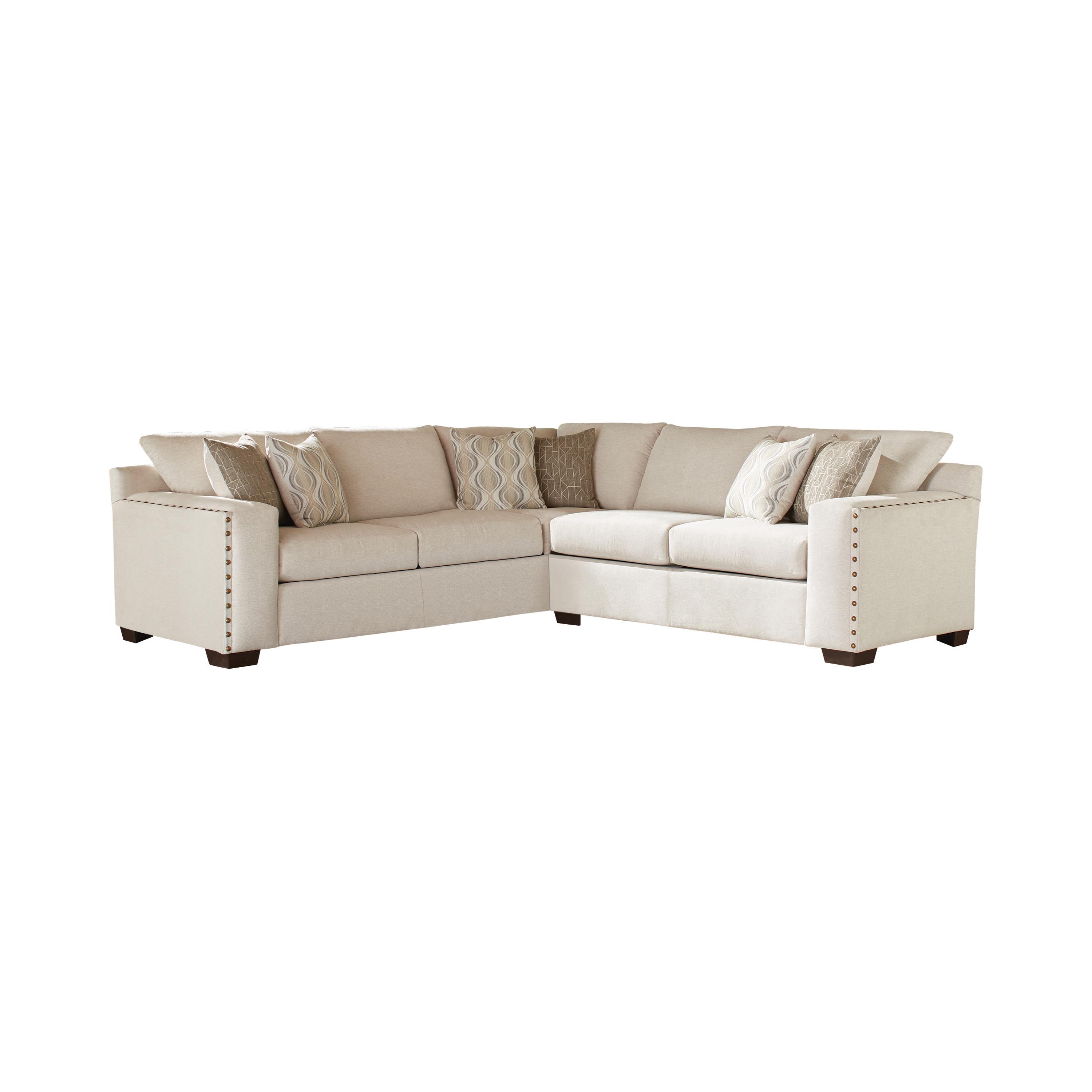Modern Sectional 508610 Aria 508610 in Oatmeal Chenille
