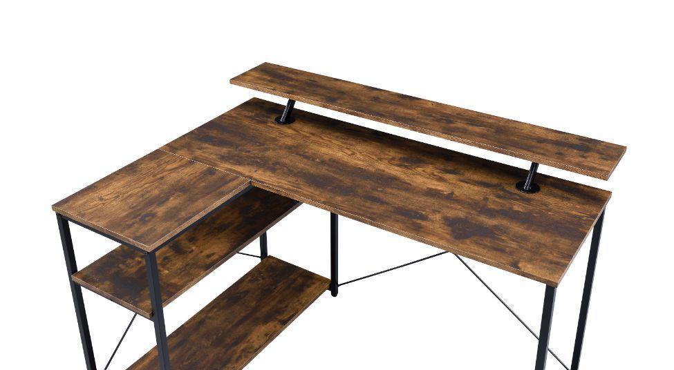 

    
Acme Furniture Drebo Office Desk w/ Side Cabinet Brown 92755-2pcs
