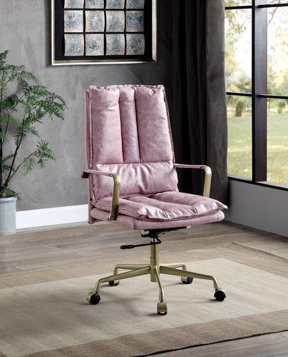 

    
 Order  Modern Pink Leather Office Chair by Acme Tinzud OF00439
