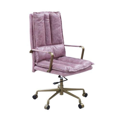 

    
OF00439 Modern Pink Leather Office Chair by Acme Tinzud OF00439
