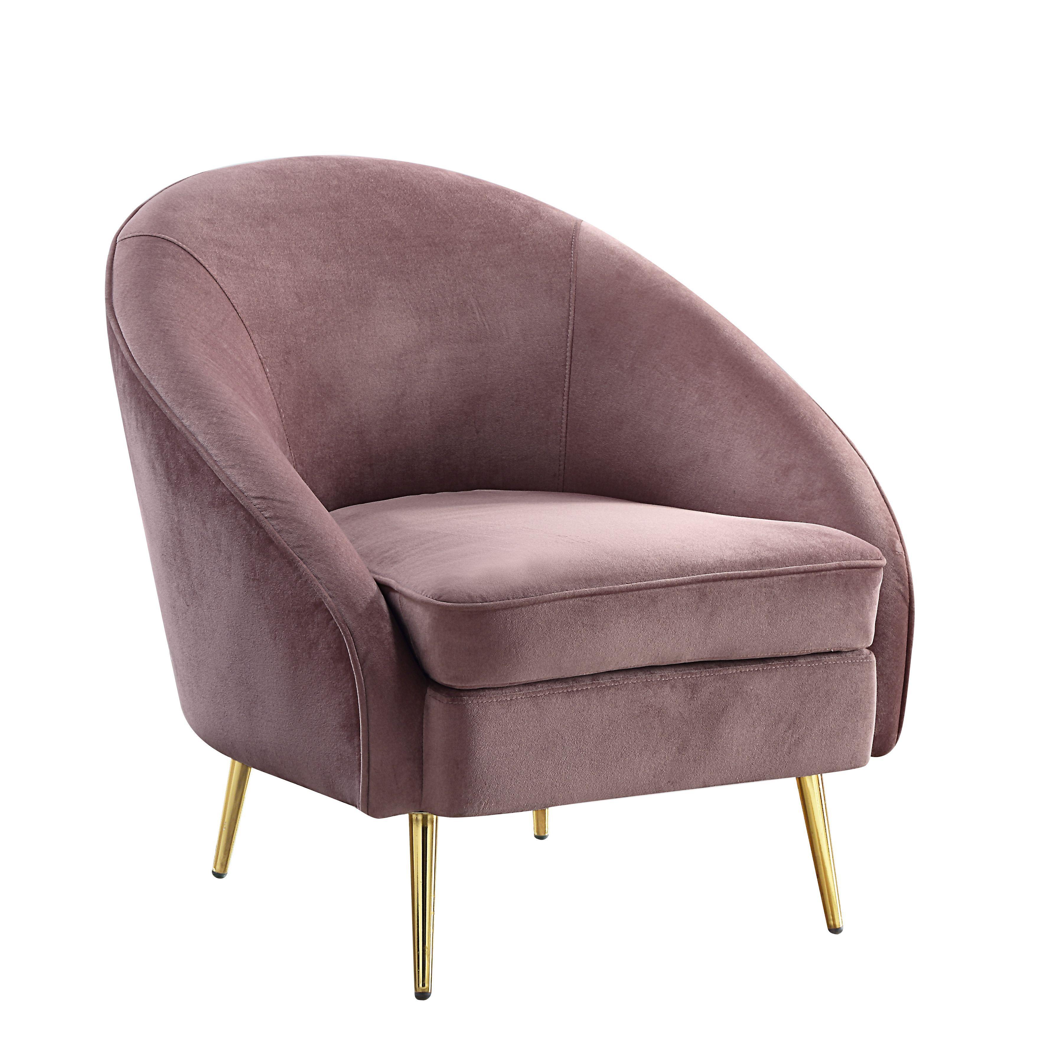 

    
Modern Pink Velvet Chair by Acme Abey LV00206
