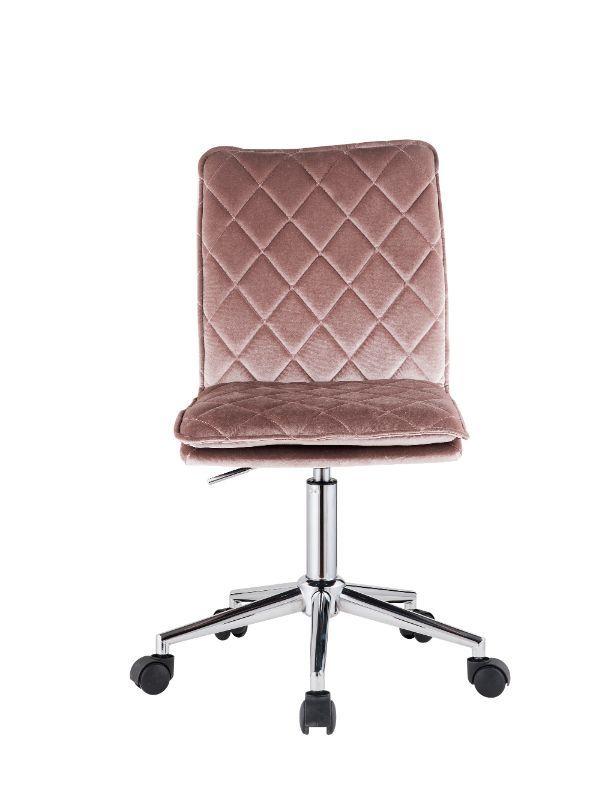 

    
Modern Pink Velvet & Chrome Office Chair by Acme Aestris 93072
