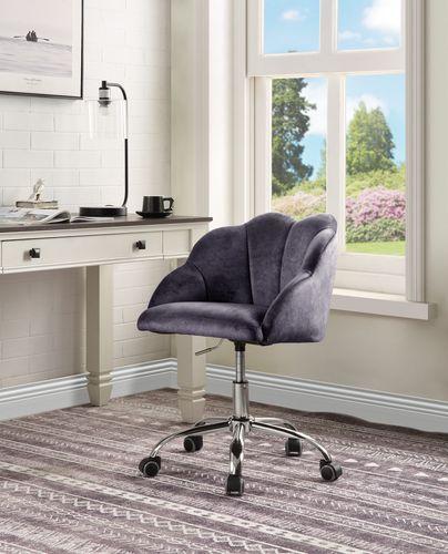 Modern Office Chair Rowse OF00118 in Purple, Gray Velvet
