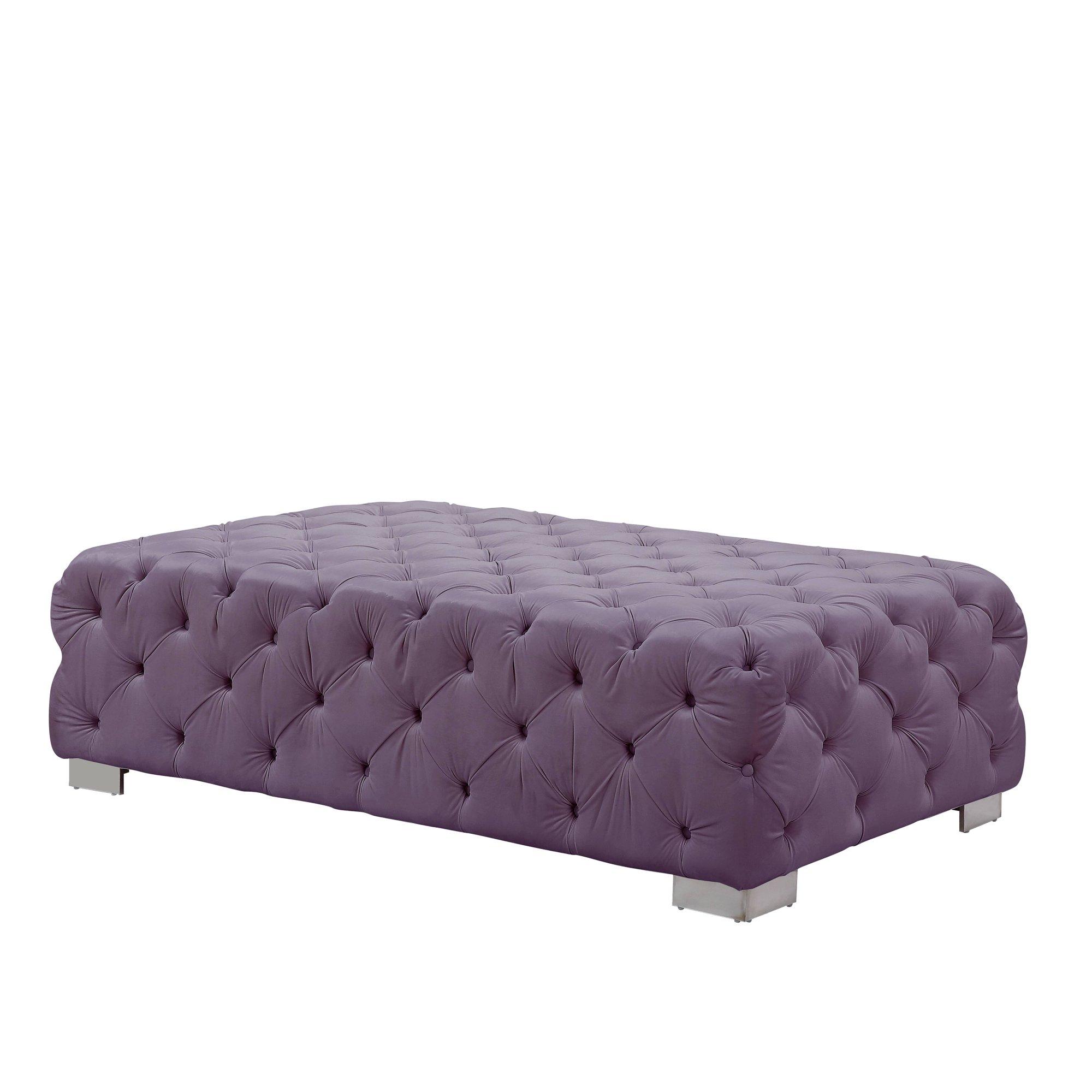 

                    
Acme Furniture Qokmis Sectional Sofa and Ottoman Purple Velvet Purchase 
