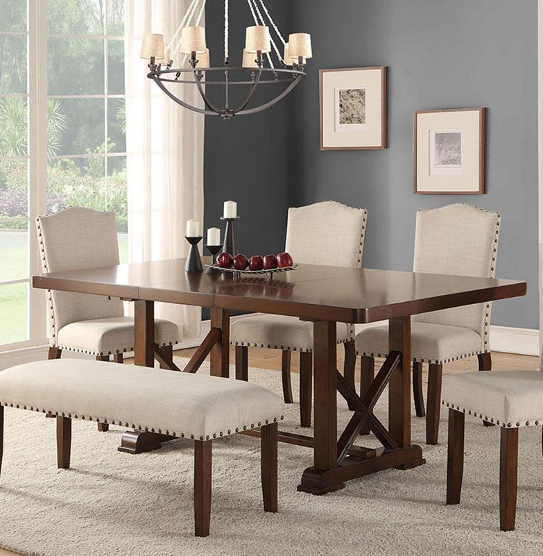 

    
Poundex Furniture F2398 Dining Table Brown F2398
