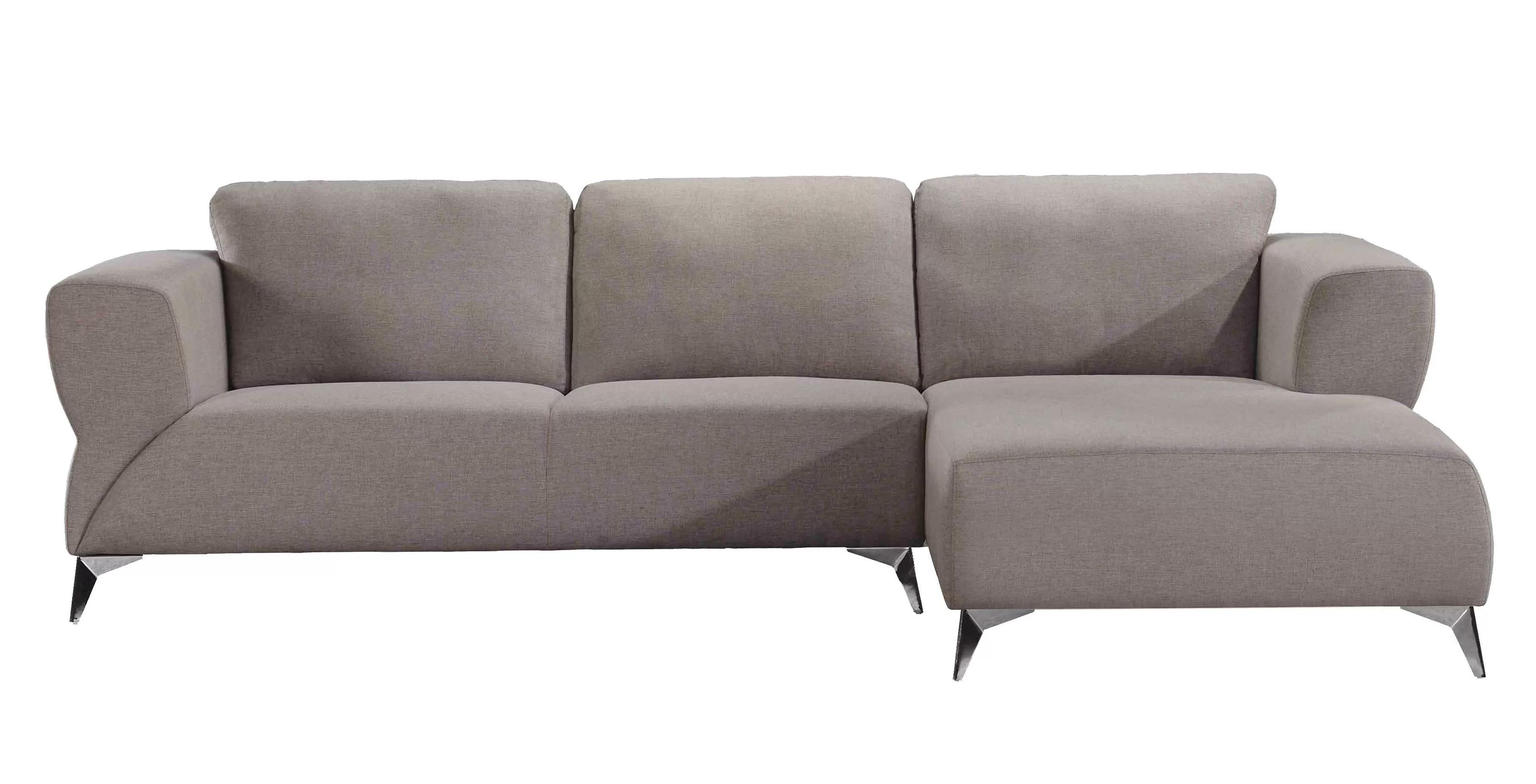 Modern, Simple Sectional Sofa Josiah 55095-2pcs in Sand Fabric