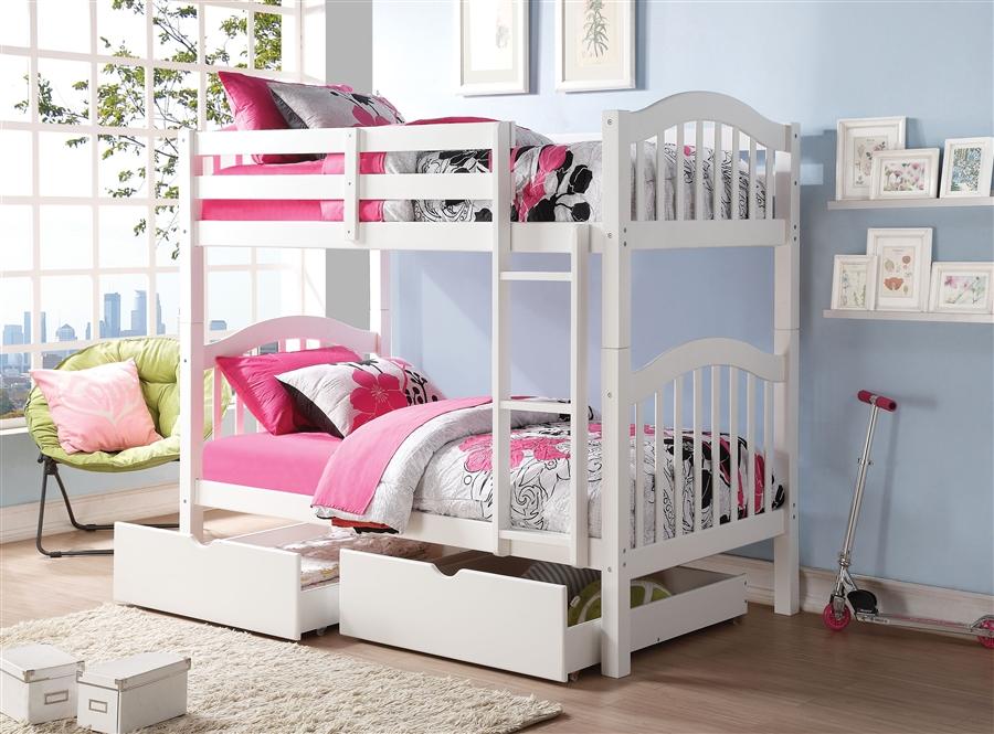 

    
Acme Furniture Heartland Twin/Twin Bunk Bed White 02354
