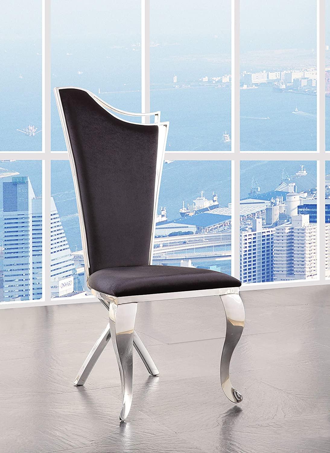 

    
62070-9pcs Modern Steel & Black Dining Table + 8x Chairs by Acme Cyrene 62070-9pcs

