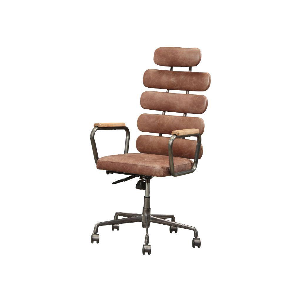Modern Executive Office Chair Calan 92110 in Tan Top grain leather