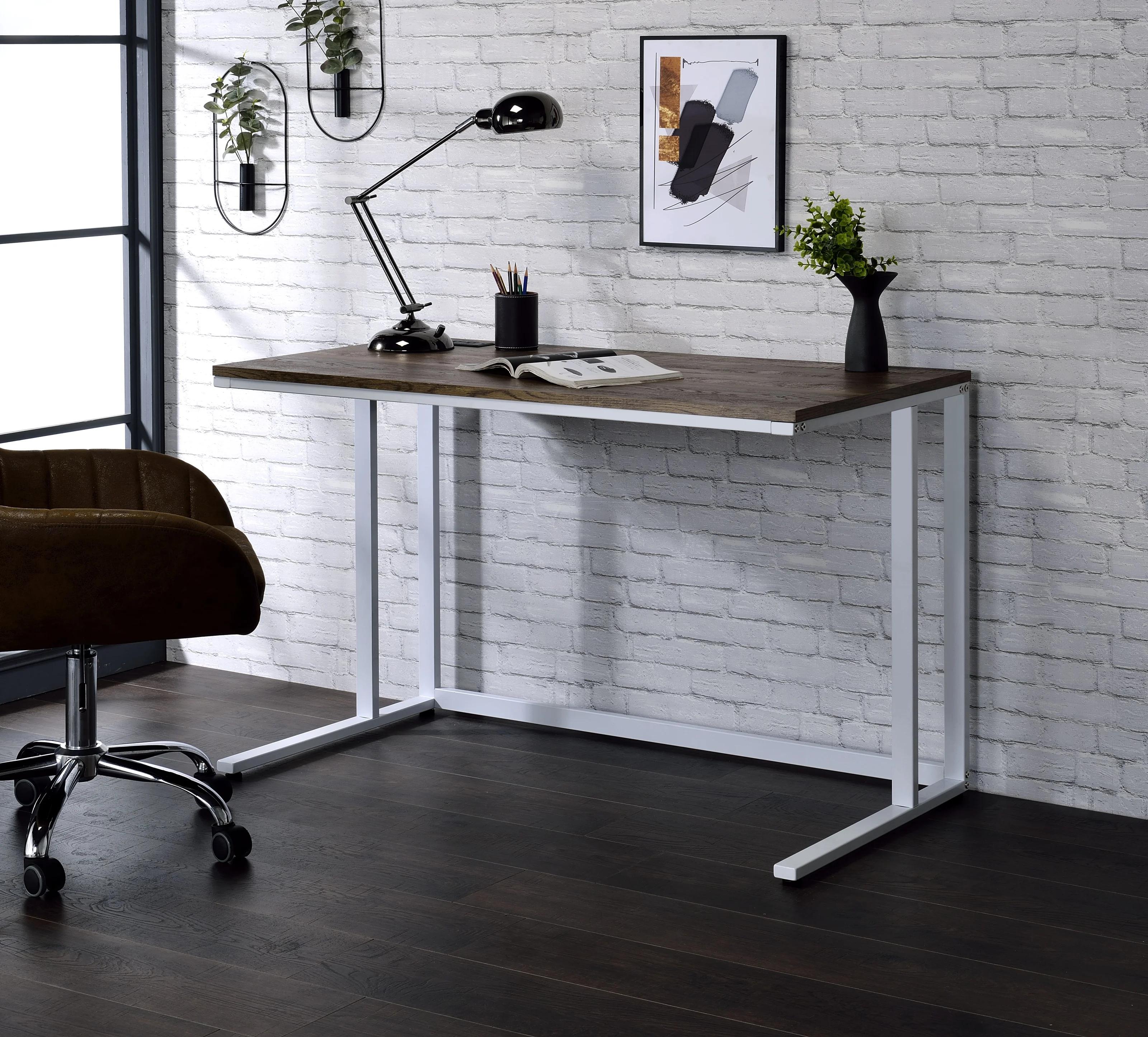 

    
Modern Walnut & White Finish Desk by Acme 93094 Tyrese
