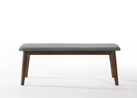 

    
Modern Walnut & Gray Fabric Bench by VIG Modrest Castillo
