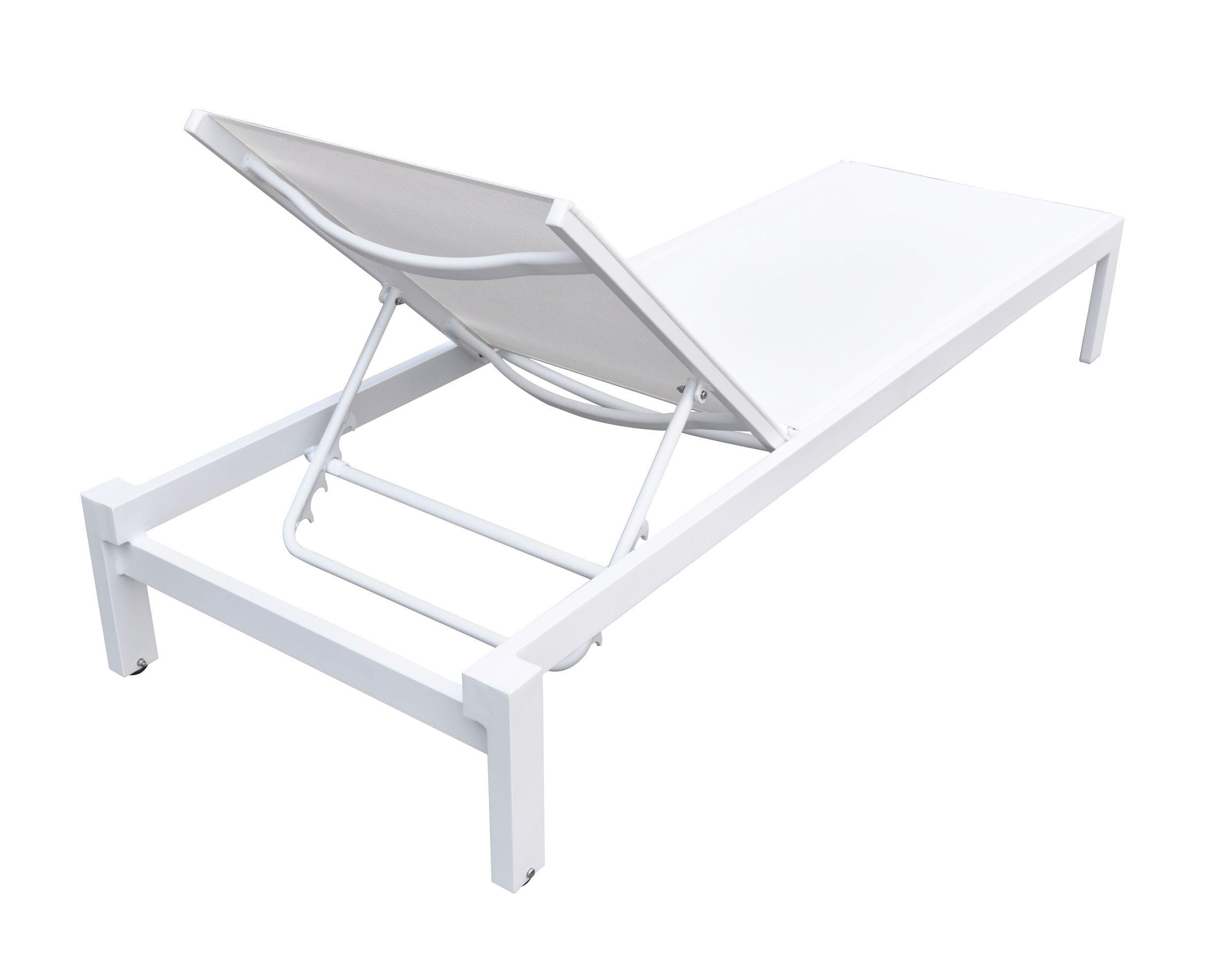

    
 Order  Modern White Aluminium Outdoor Chaise Lounger VIG Furniture Renava Kayak VGGERHAEGEAN-GRY

