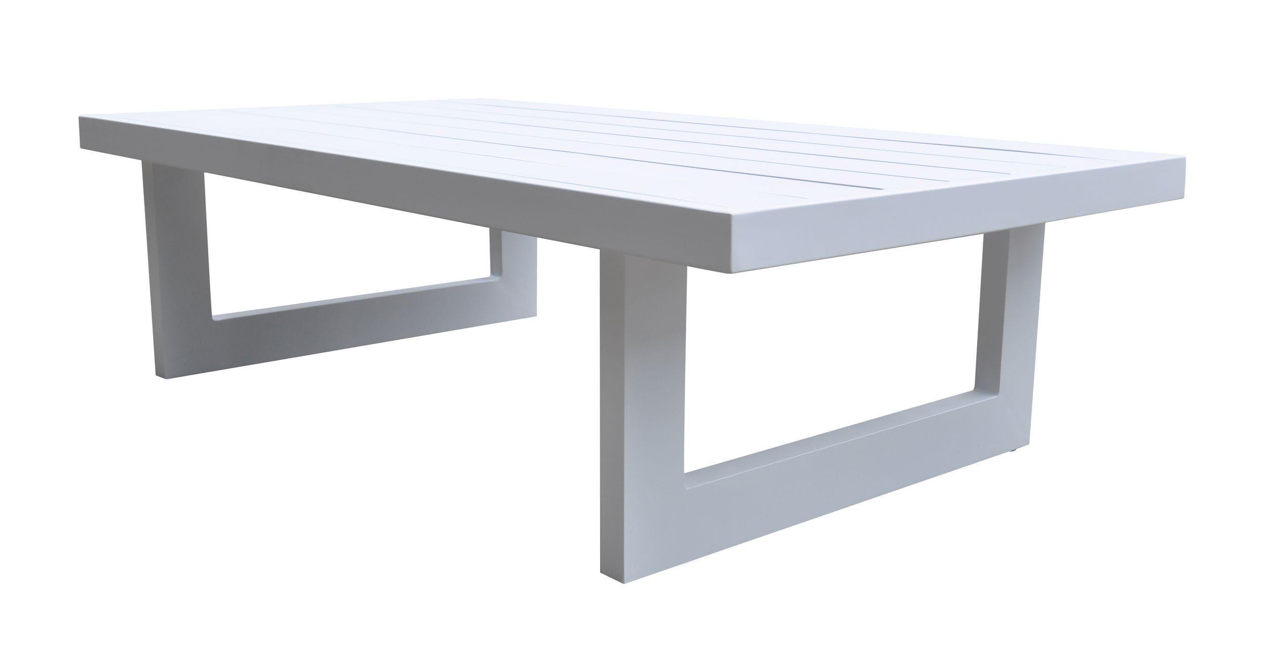 Modern Outdoor Coffee Table Renava Wake Outdoor Coffee Table VGGEMONTALK-WHT-CT VGGEMONTALK-WHT-CT in White 