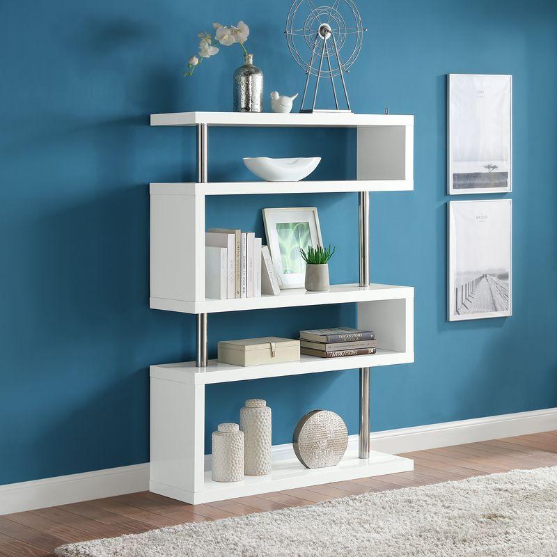 

    
Modern White Bookshelf by Acme Furniture OF00273 Buck II
