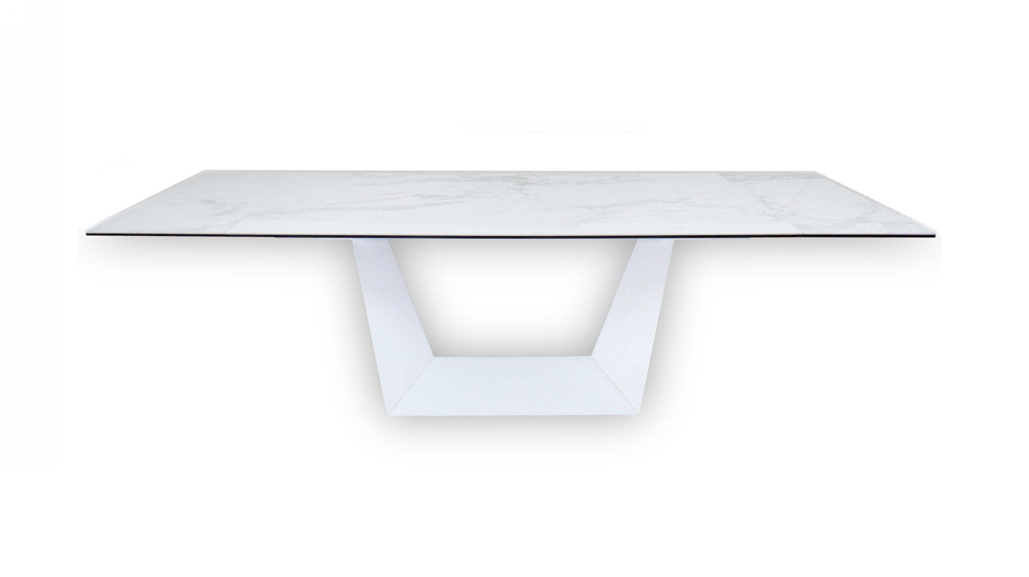 Contemporary, Modern Dining Table Baldwin VGNS-GD8684-C in White 