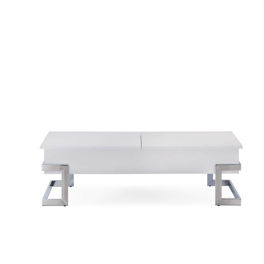 Modern Coffee Table Calnan 81850 in White 
