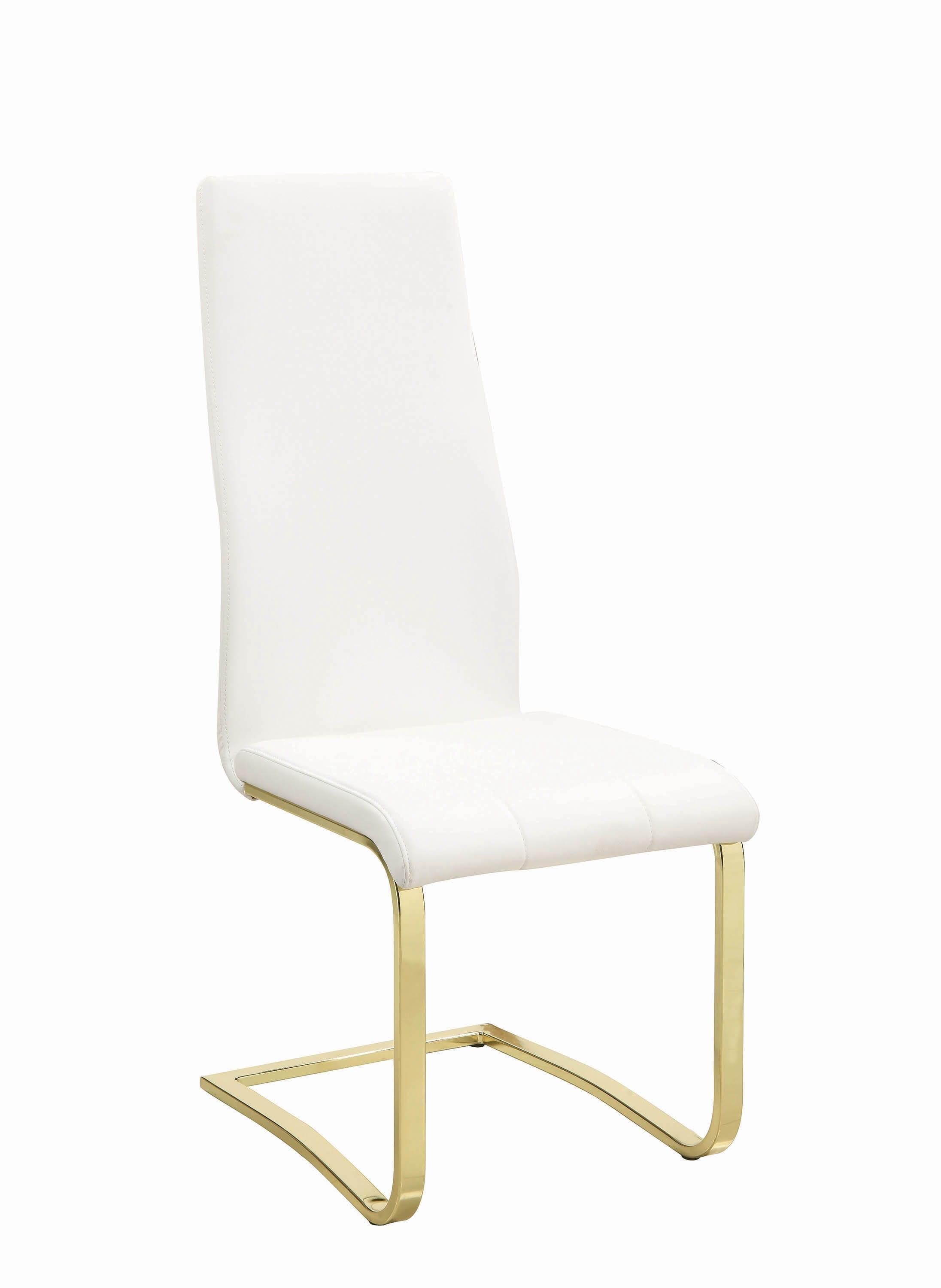 Modern Dining Chair Beckham 190512 in White Fabric