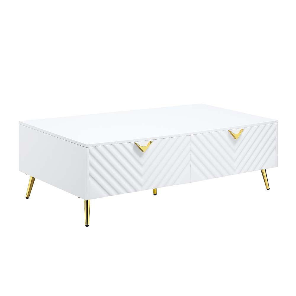 Modern, Casual Coffee Table Gaines LV01139 in White 