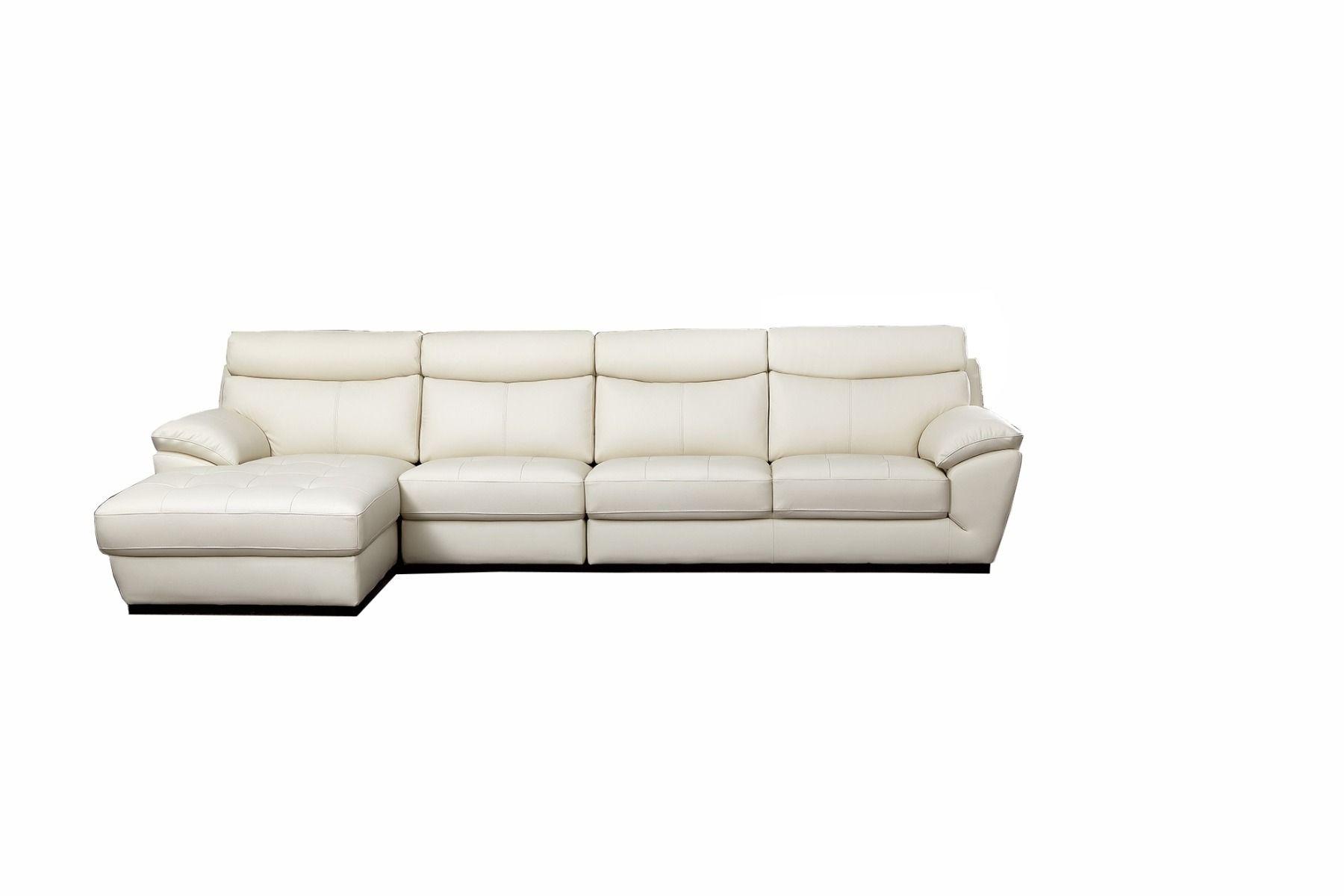 

    
White Italian Leather Sectional Sofa RIGHT EK-L021-W American Eagle Modern
