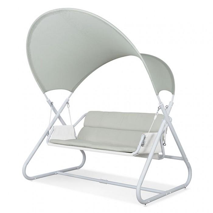 Modern Outdoor Swing Chair Sandor Outdoor Swing Chair GM-1013WH GM-1013WH in White Polyester