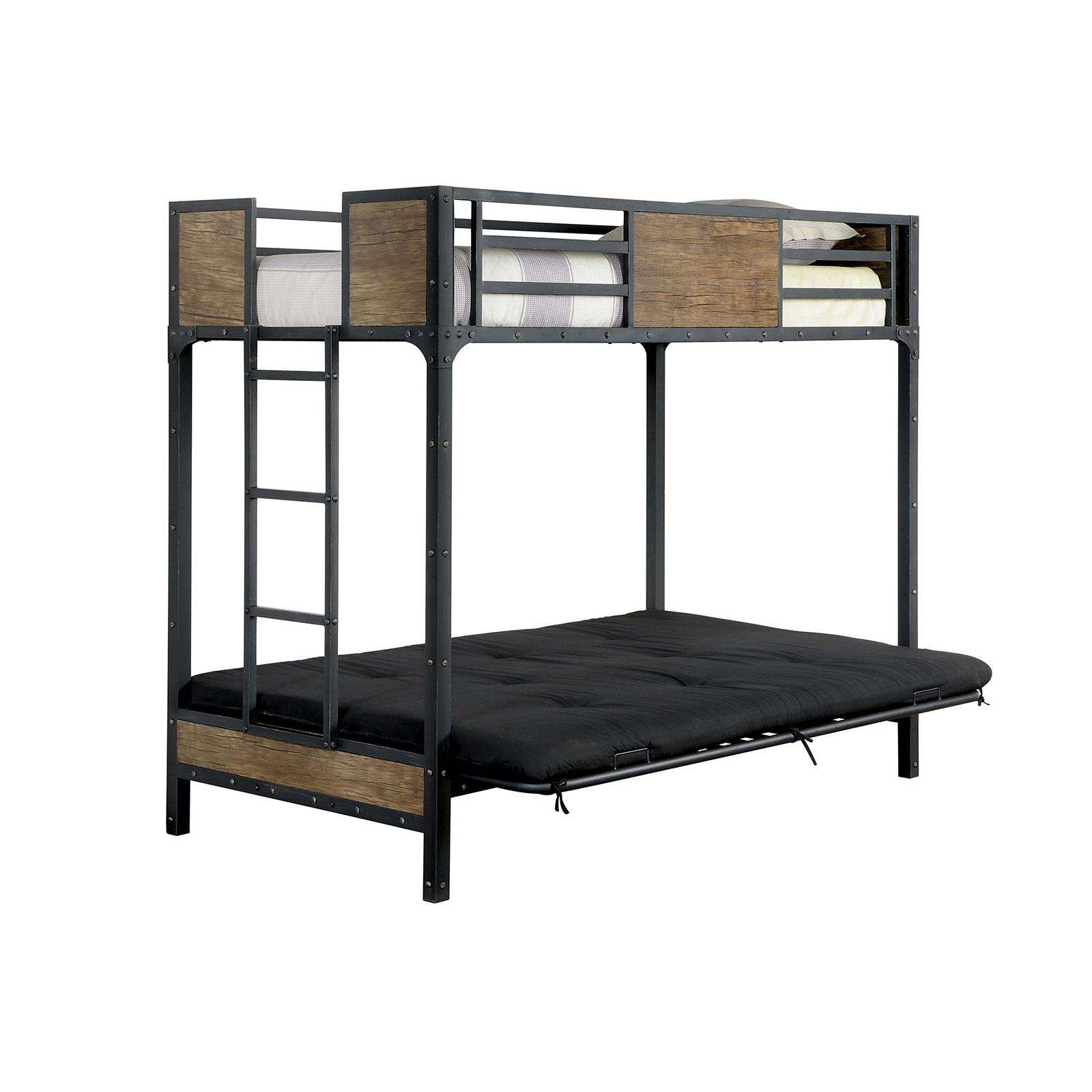 

        
Furniture of America CLAPTON CM-BK029TS Bunk Bed Black  00841403106575
