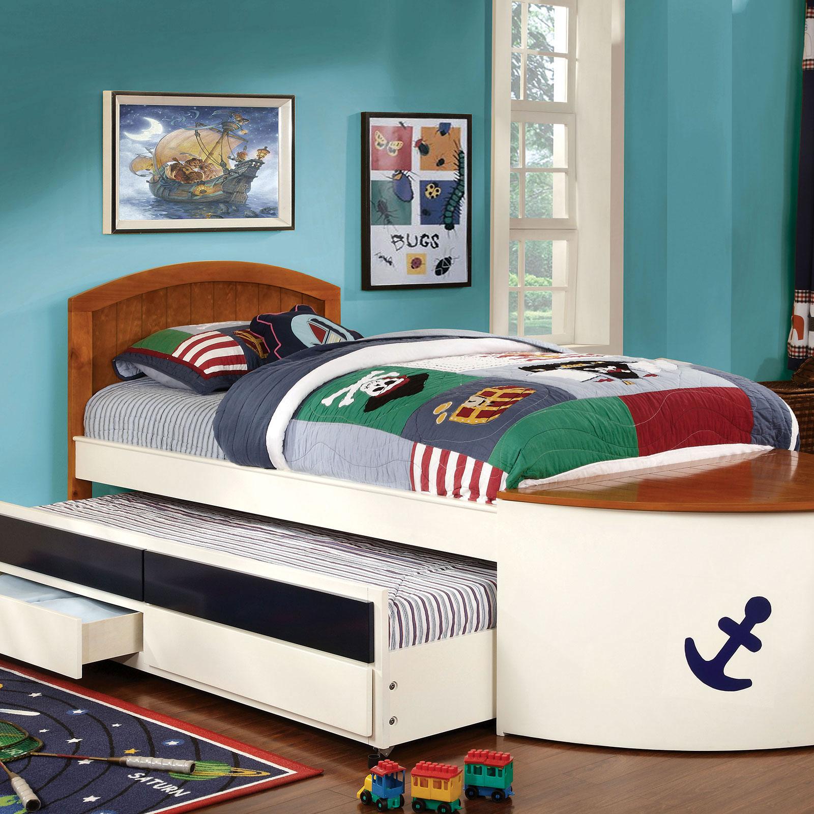 

    
Furniture of America VOYAGER CM7768 Trundle Bed White CM7768-BED

