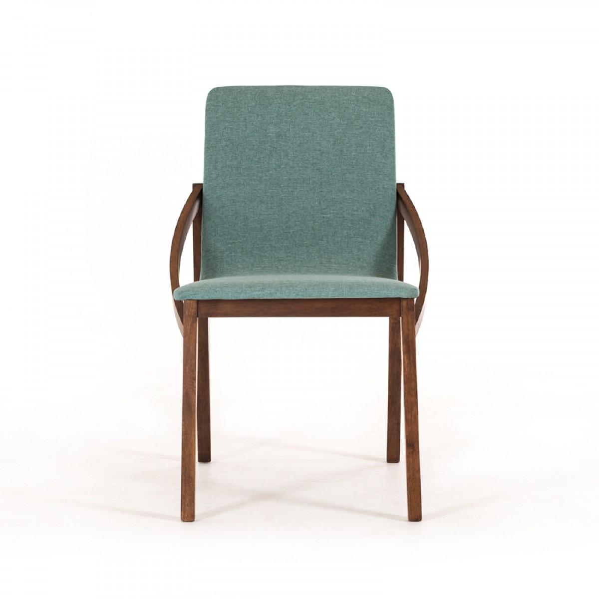 

    
Modern Blue Fabric & Walnut Frame Dining Chair by VIG Jett
