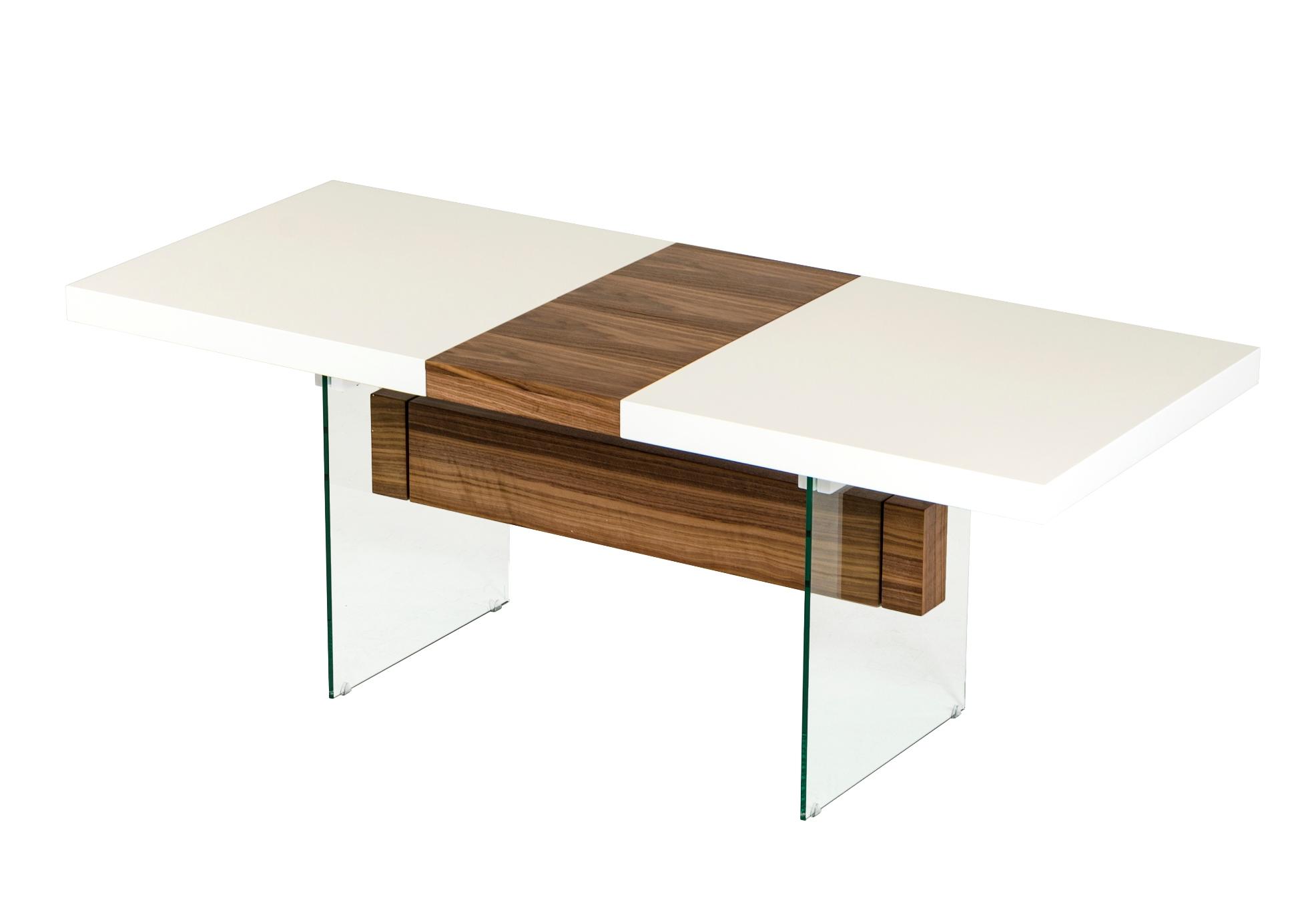 Contemporary, Modern Dining Table Modrest Sven VGGUHC-XT-001 in Walnut, White 