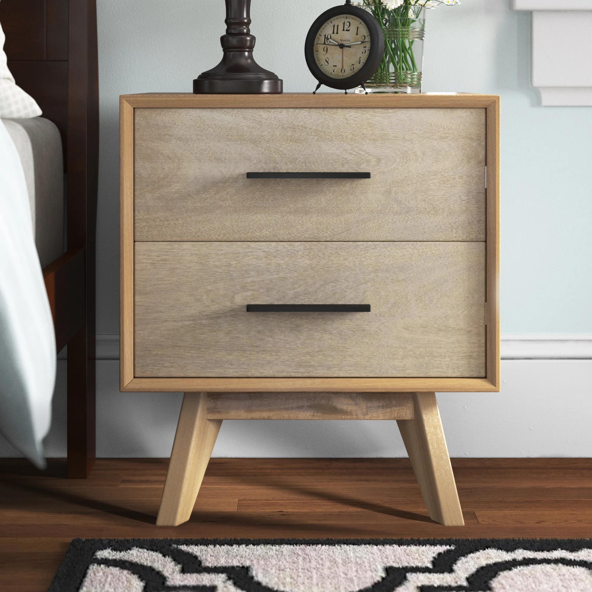

    
Natural Light Mocha Acacia Nightstand Set by VIG Modrest Claire
