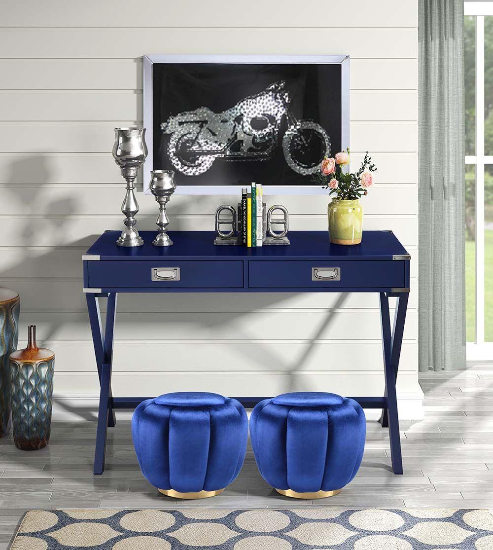 

    
Navy Blue Finish Console Table by Acme Furniture Amenia AC00910
