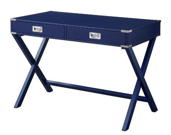 

    
Navy Blue Finish Writing Desk by Acme Furniture Amenia 93008
