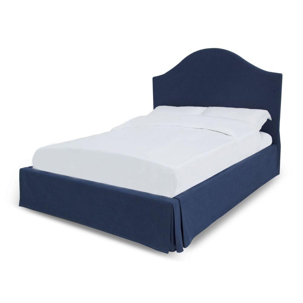 

    
Navy Blue Linen Blend Fabric Full Platform Bed SUR by Modus Furniture
