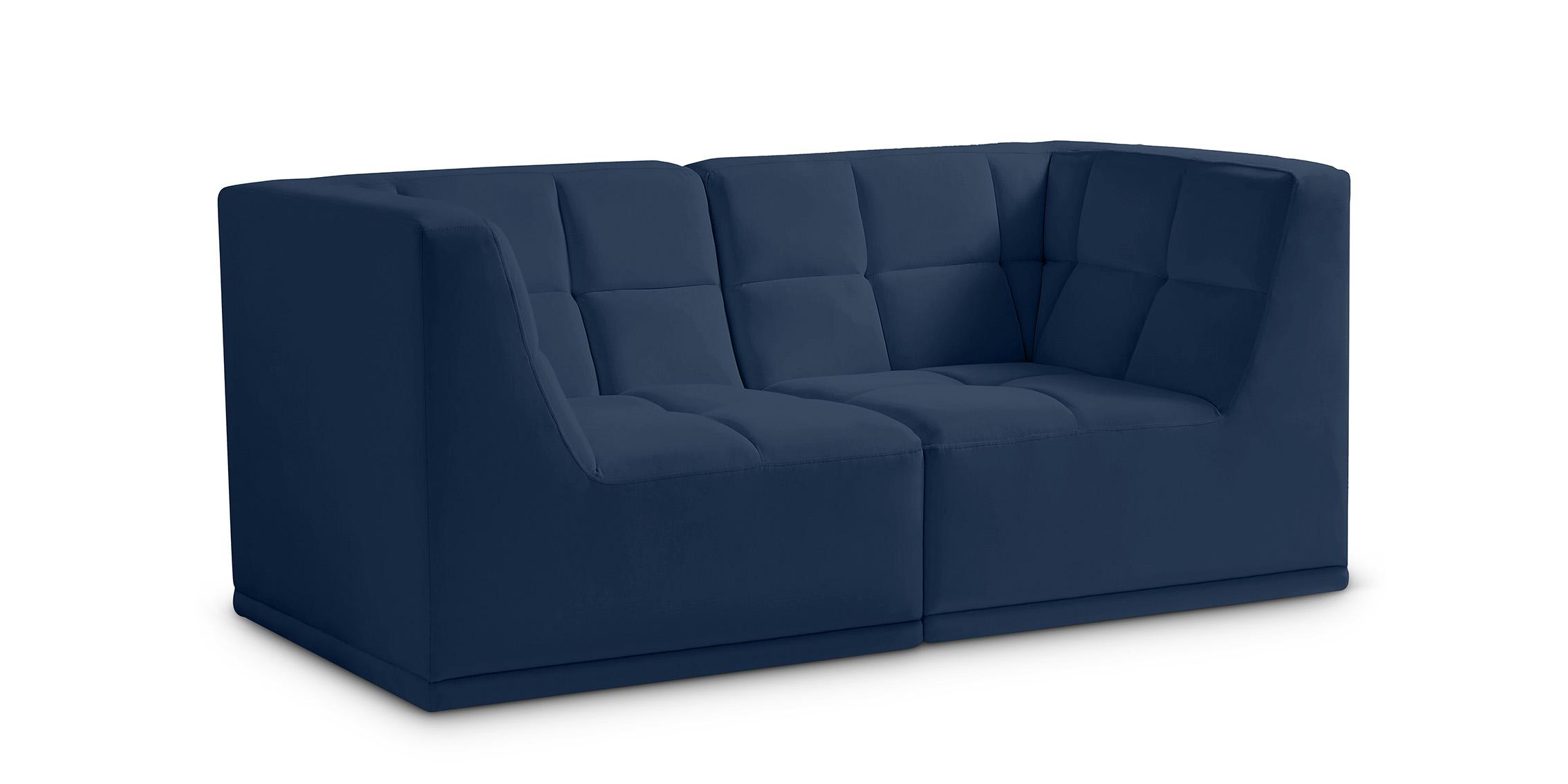 Contemporary, Modern Modular Sofa RELAX 650Navy-S68 650Navy-S68 in Navy Velvet
