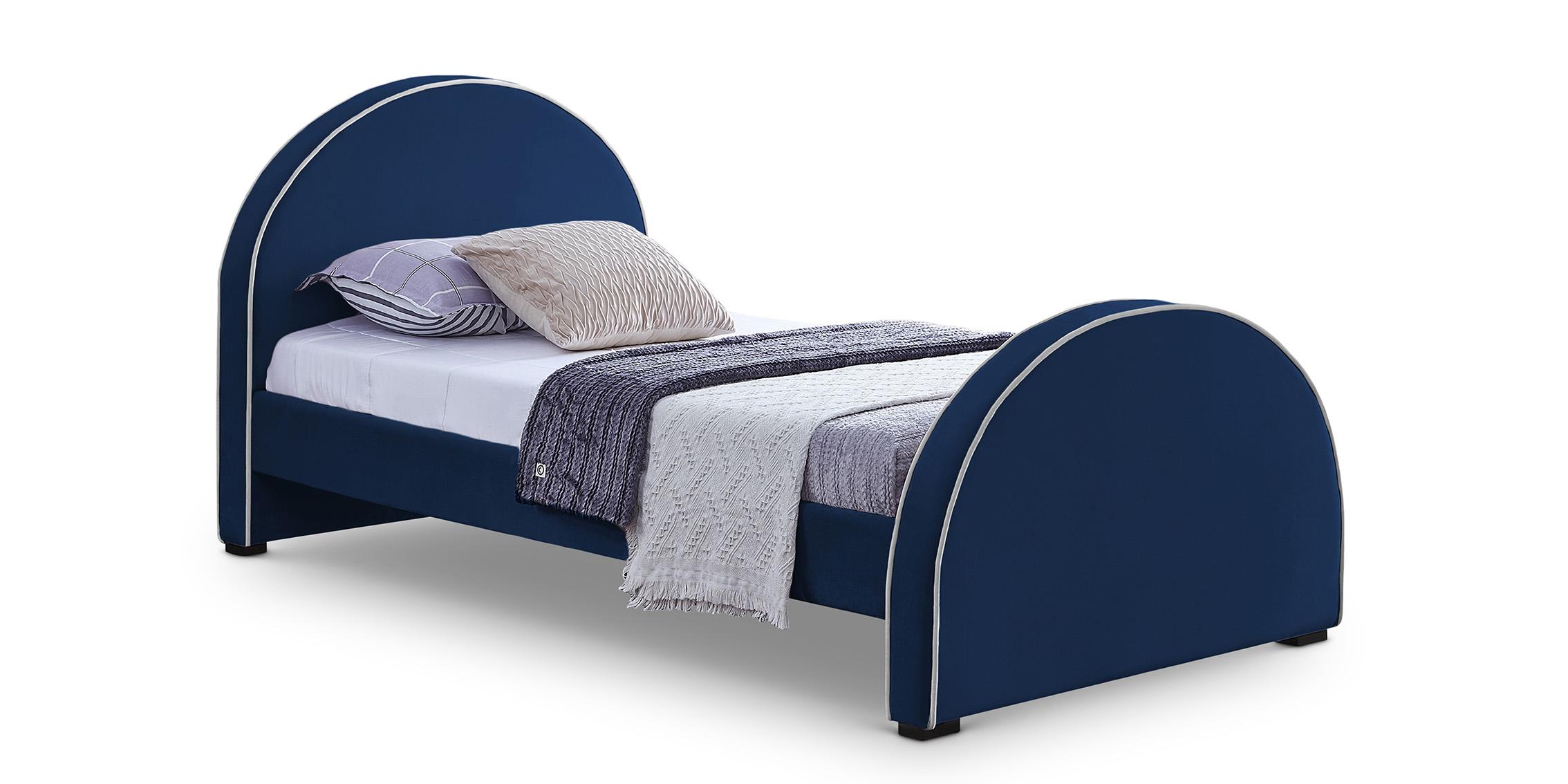 

    
Navy Velvet Twin Bed BRODY BrodyNavy-T Meridian Contemporary Modern
