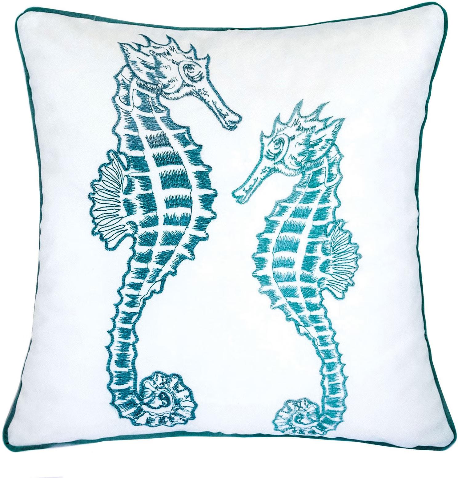 Contemporary Accent Pillow PL8073-2PK Terrie PL8073-2PK in Teal 