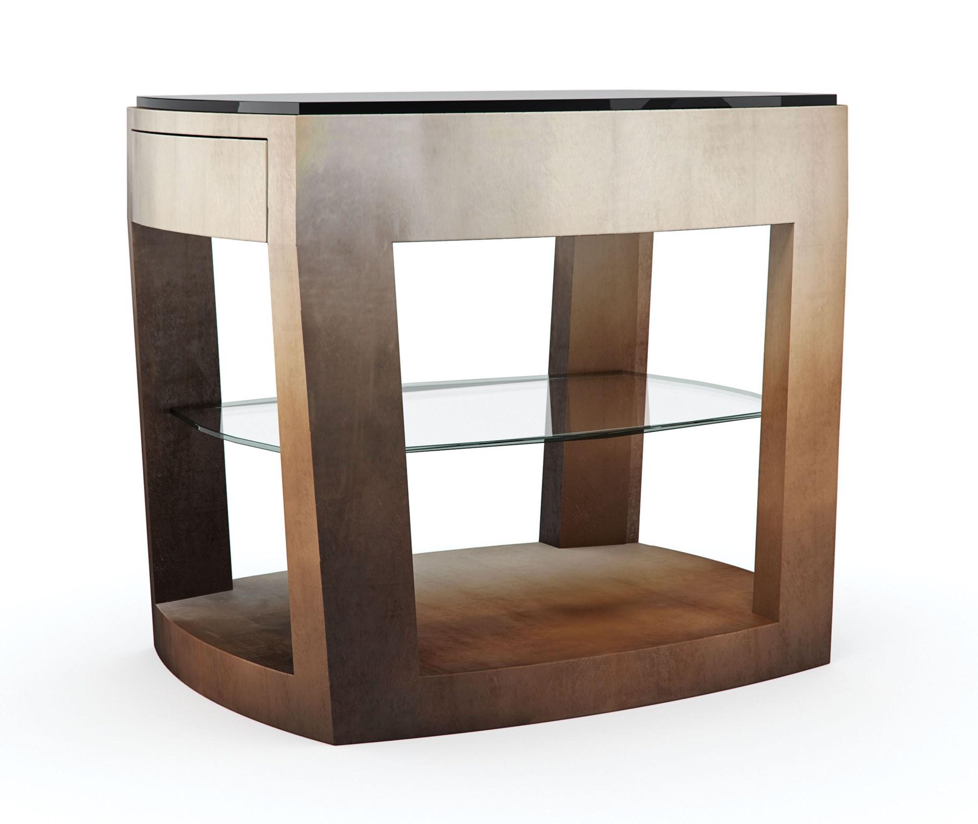 Contemporary End Table OPEN ENDED CLA-020-414 in Smoked, Brown 