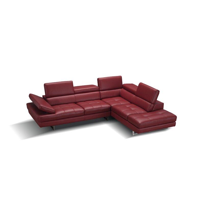 

    
Orren Ellis Ashburton Leather 114 Sectional RIGHT Top Grain Leather RED Modern
