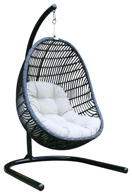 

    
Outdoor Aluminum Frame Black & Beige Hanging Chair Modern VIG Renava Havana
