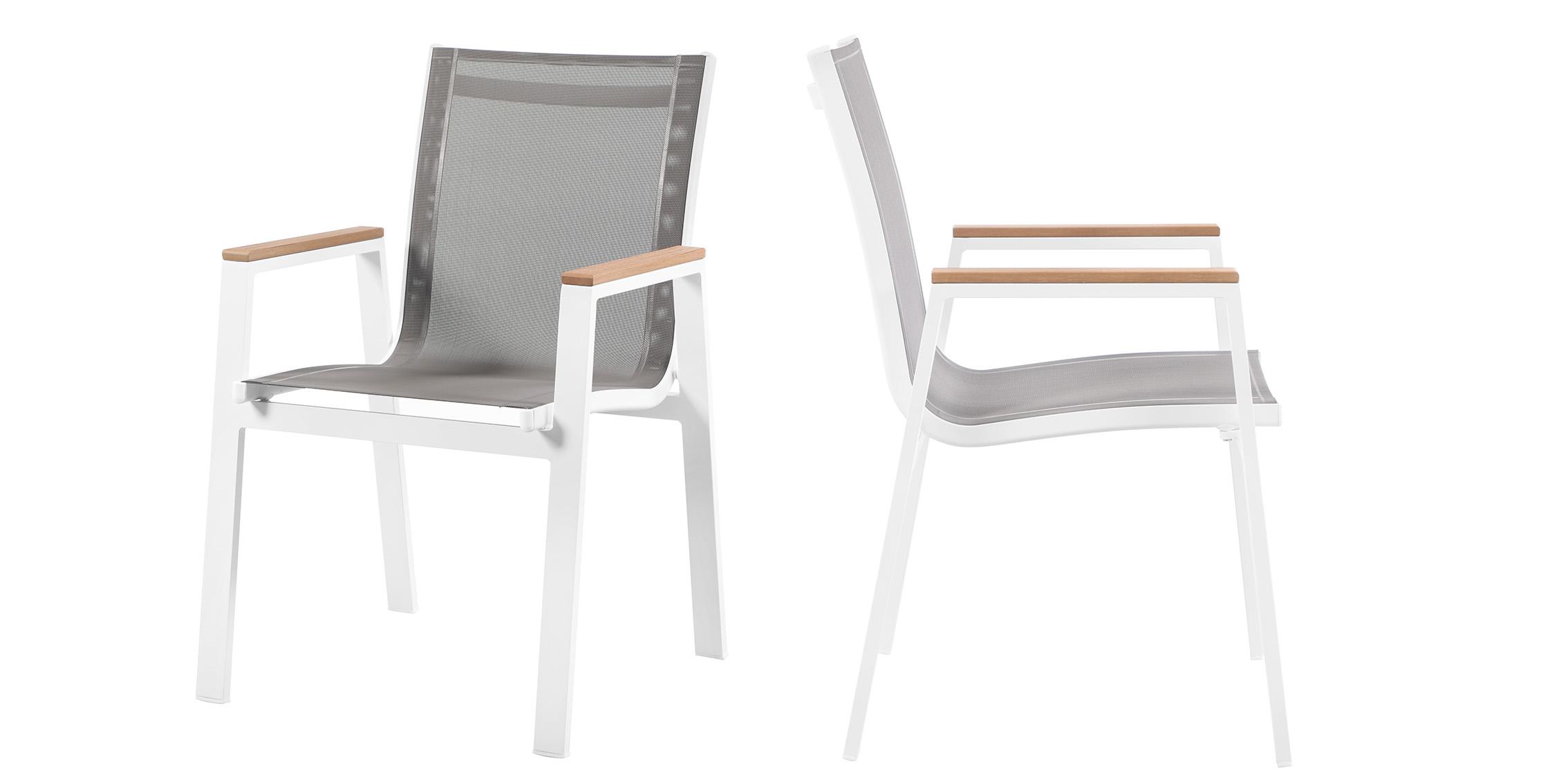 

    
Outdoor Patio Dining Chair Set 2Pcs NIZUC 365Grey-AC Meridian Contemporary
