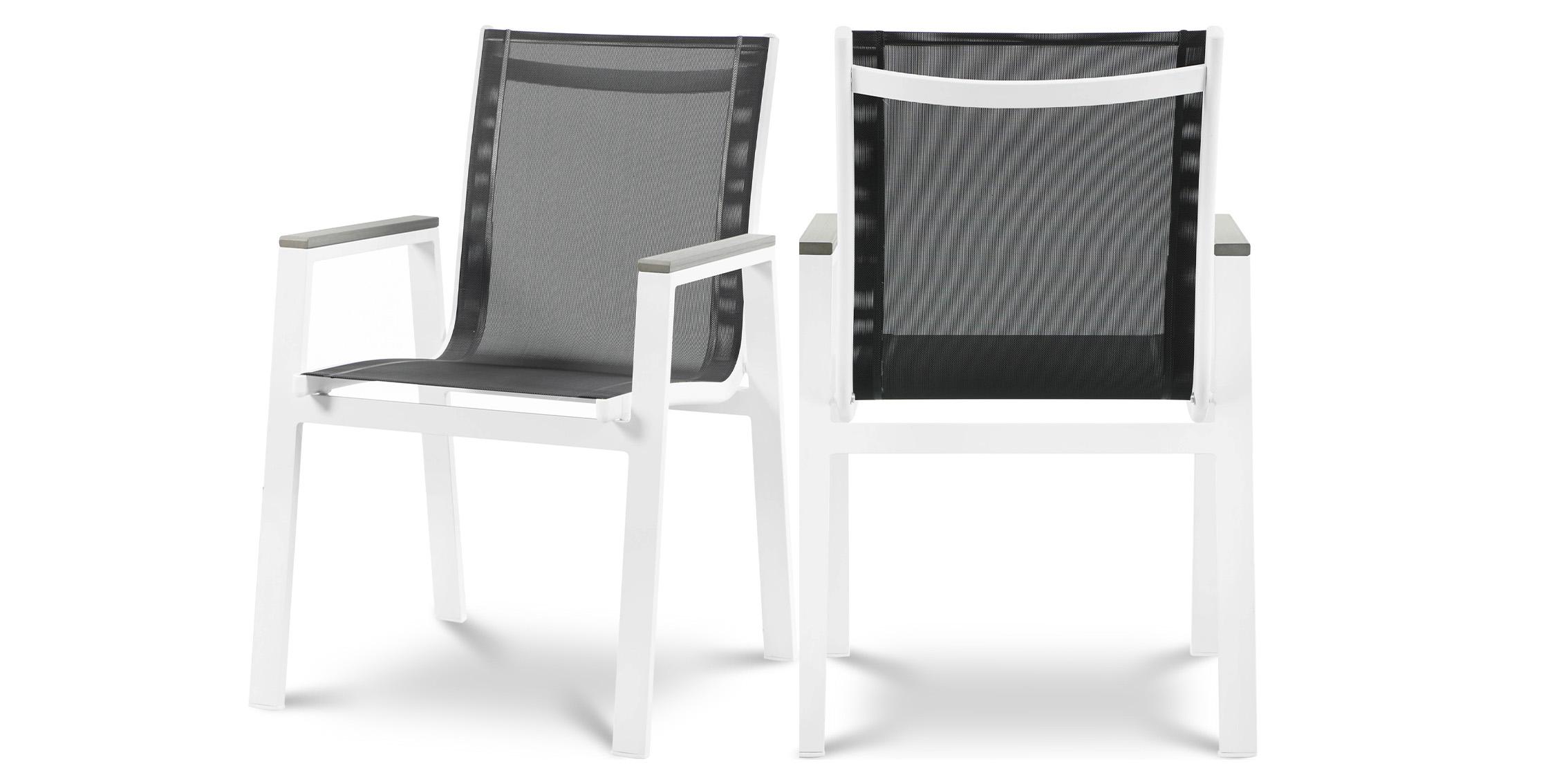 Contemporary Patio Chair Set NIZUC 366Black-AC 366Black-AC in White, Black 
