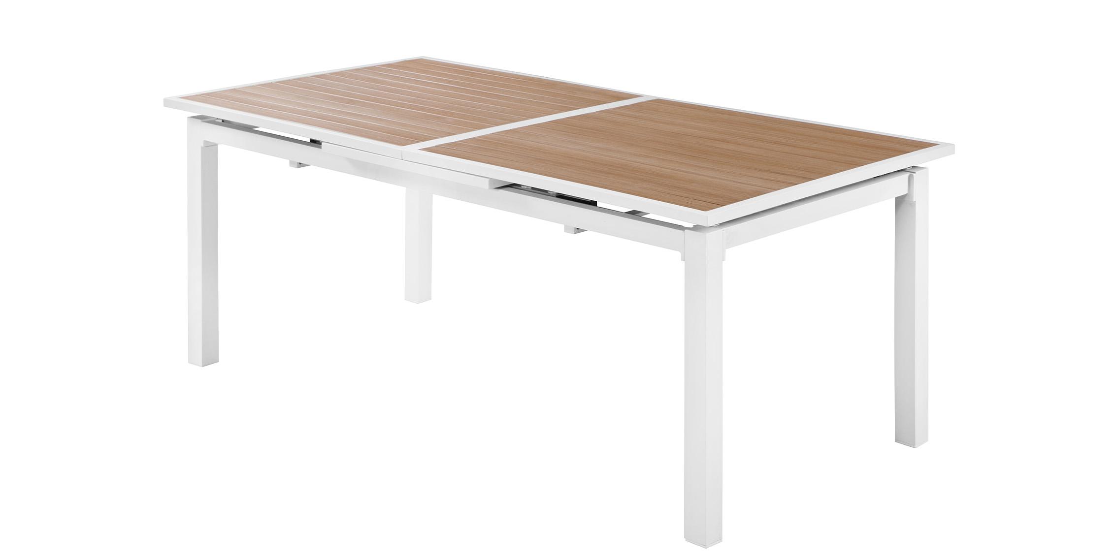 Contemporary Patio Dining Table NIZUC 365-T 365-T in White, Brown 