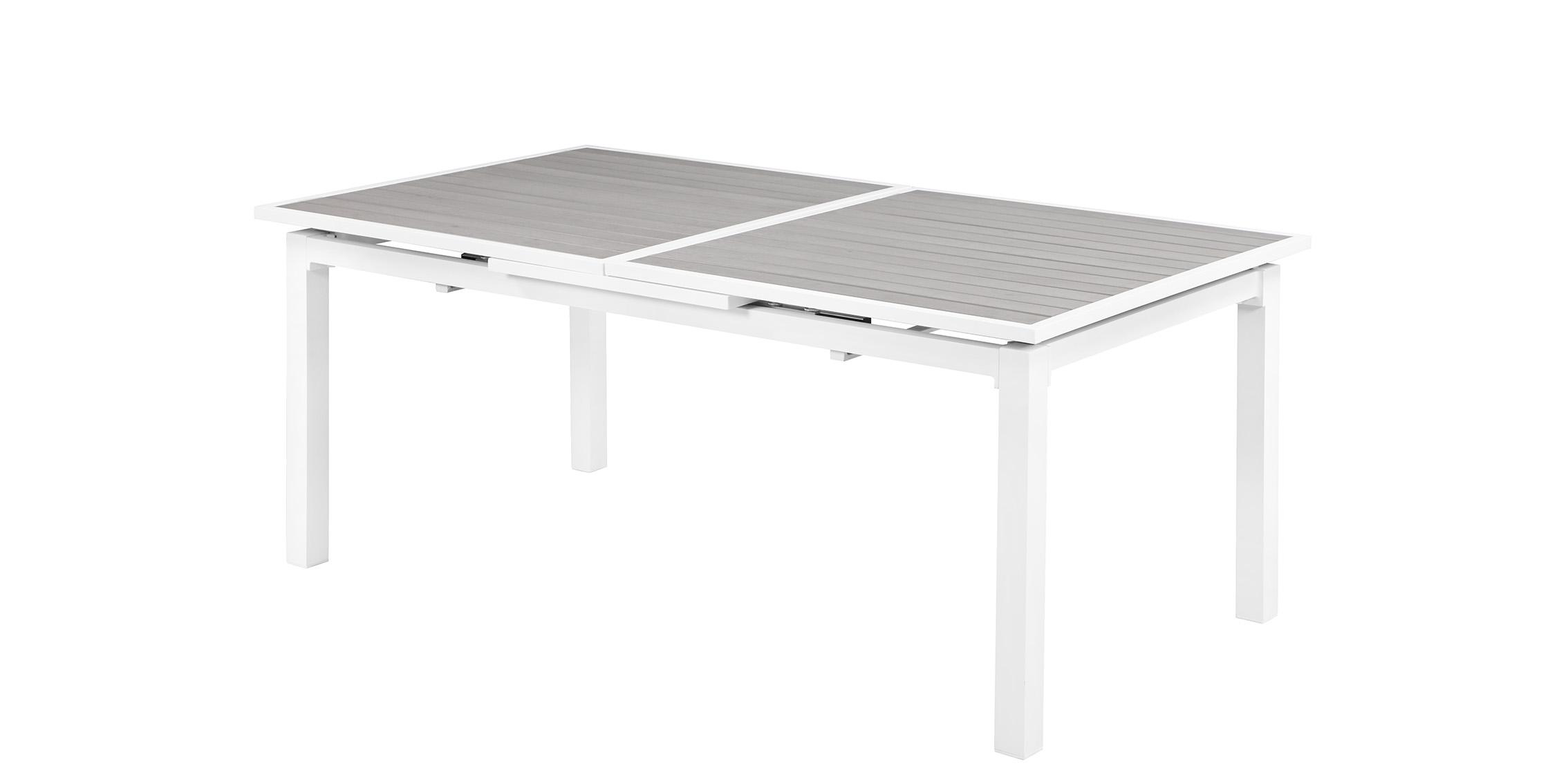 Contemporary Patio Dining Table NIZUC 366-T 366-T in White, Gray 
