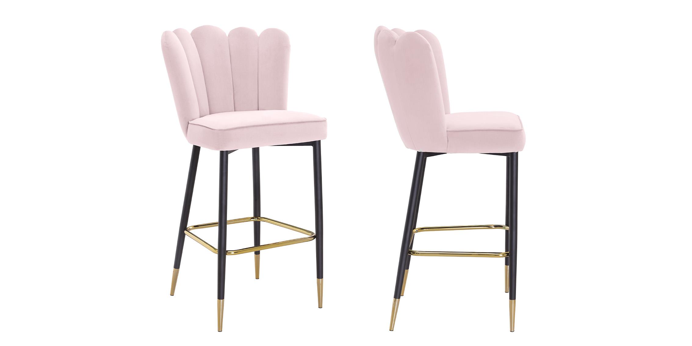 

        
Meridian Furniture LILY 961Pink Bar Stool Set Pink Soft Velvet 753359800172
