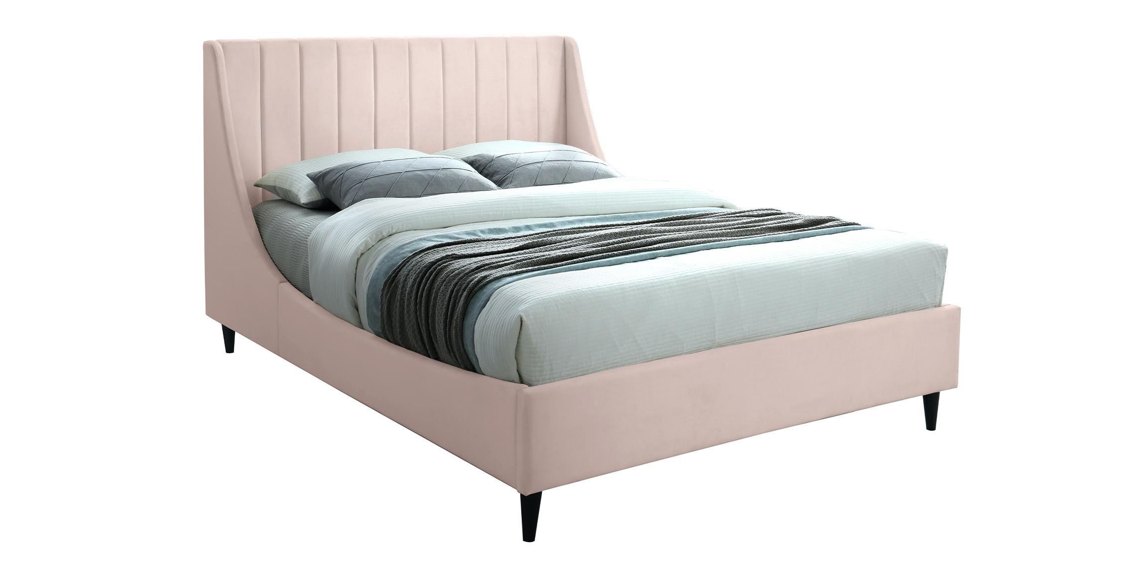 

    
Pink Velvet Channel Tufted Full Bed EVA EvaPink-F Meridian Contemporary Modern
