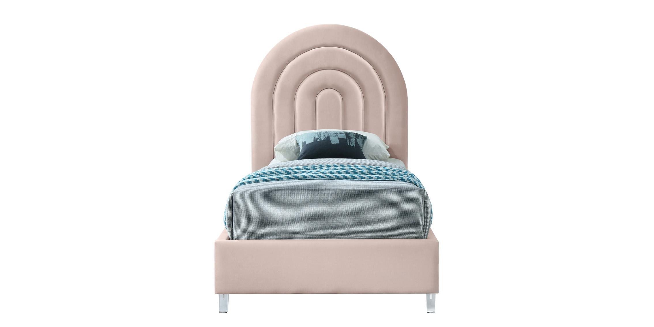 

        
Meridian Furniture RAINBOW RainbowPink-T Platform Bed Pink Fabric 094308250526
